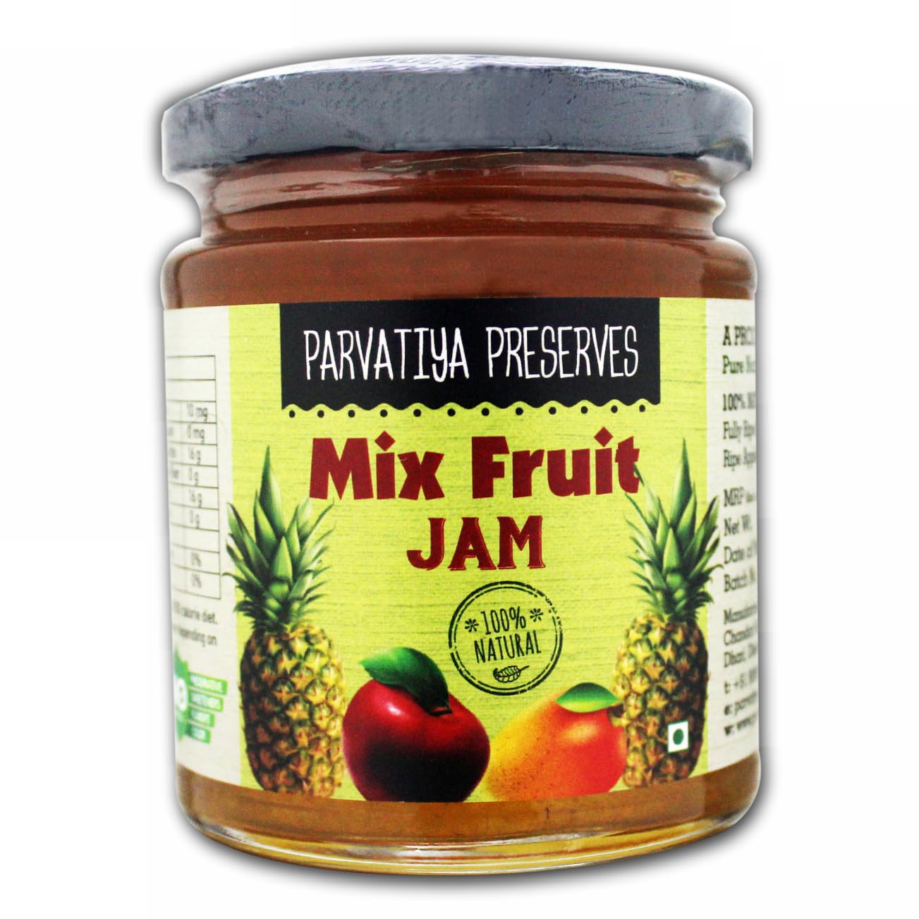 Parvatiya Preserves Handmade 100% Natural No Preservatives, Mix Fruits Jams | No Added Preservatives and Colors, 250 gm Bottle (B0CM28KLRF) Amazon Price History, Amazon Price Tracker