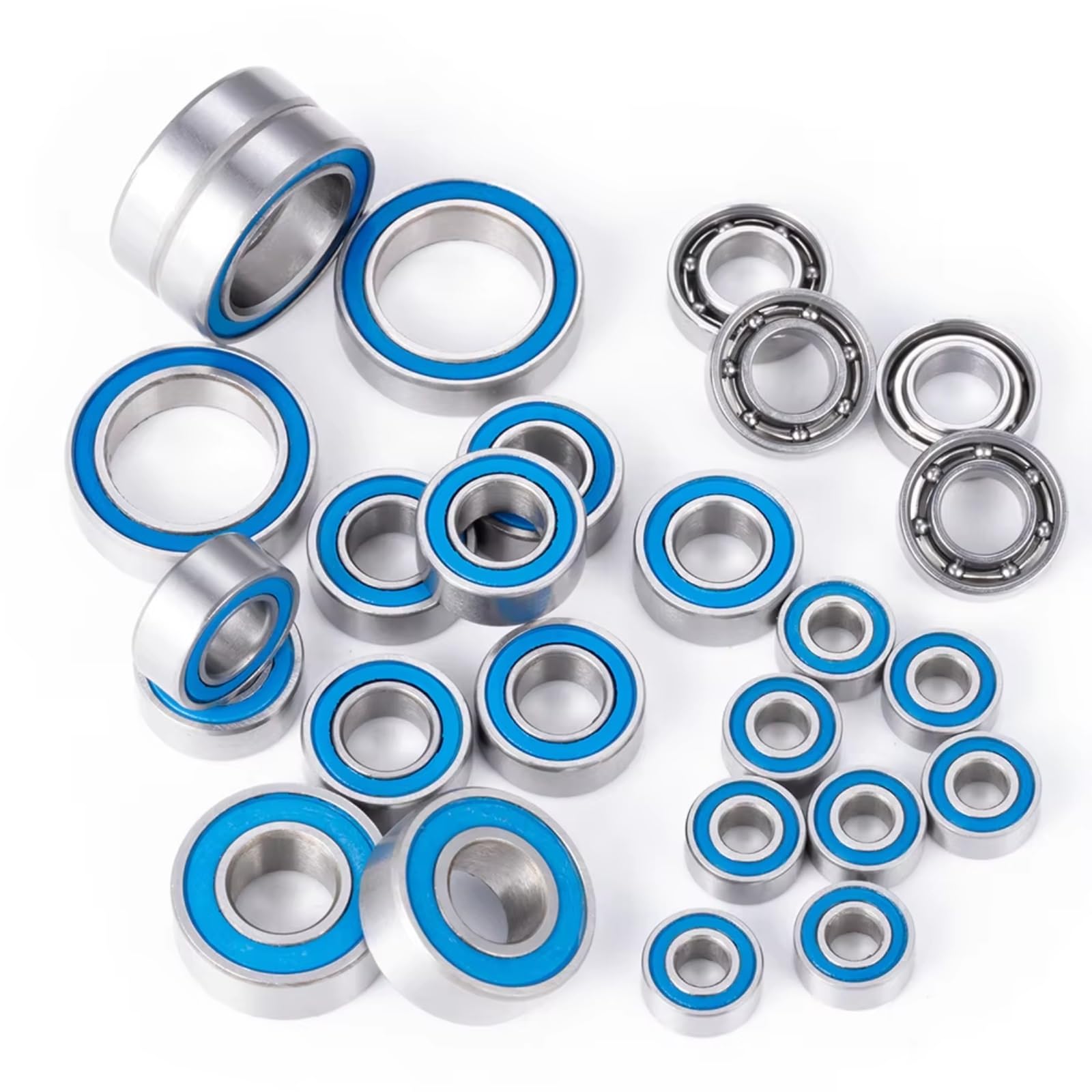 Rodamientos Bolas RC para Team Associated DR10 26 Rodamientos De Bolas De Ranura Profunda Sellados De Metal Azul 3 X 7 Mm Y 10 X 15 Mm para Bujes De Rueda Y Ejes