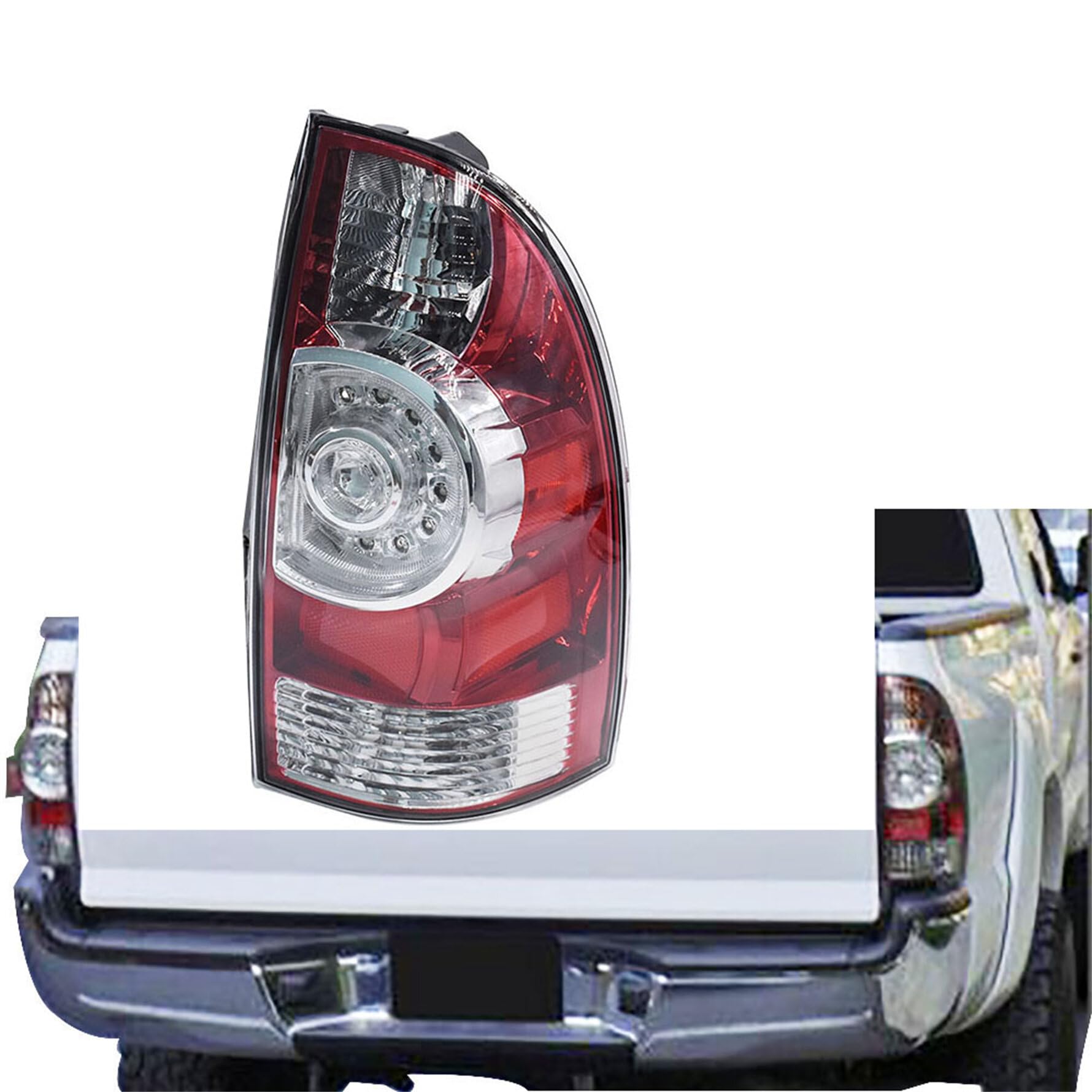 Silscvtt Passenger Side Rear Brake Tail Light Assembly Replacement for Toyota Tacoma Pickup Truck 2005-2015 Right Tail Lamp 8155004160