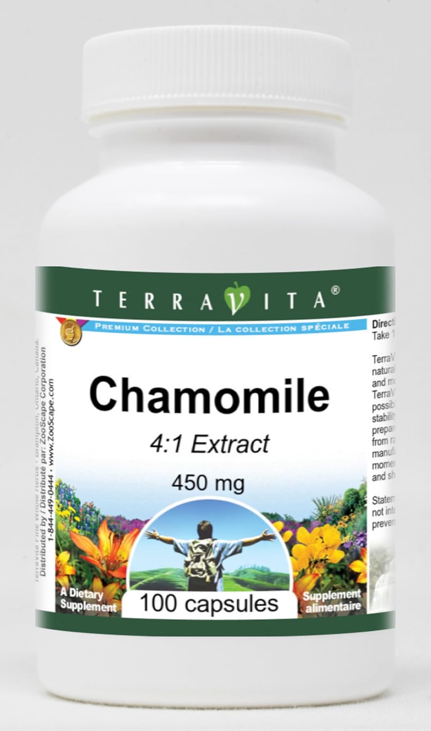 Chamomile 4:1-450 mg (100 Capsules, ZIN: 519596) - 3 Pack
