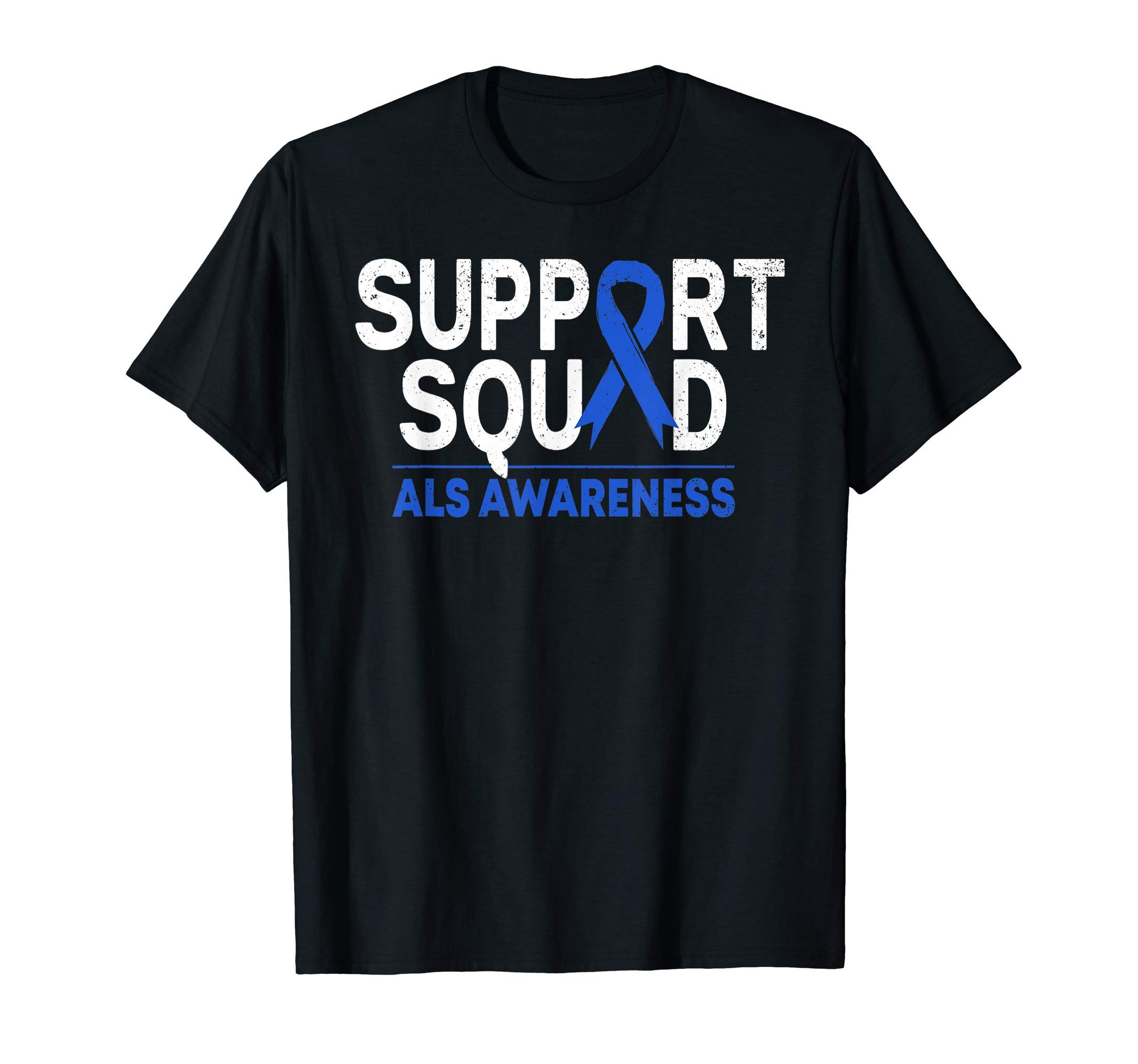 Support Squad ALS Awareness Month Blue Ribbon Support Team T-Shirt