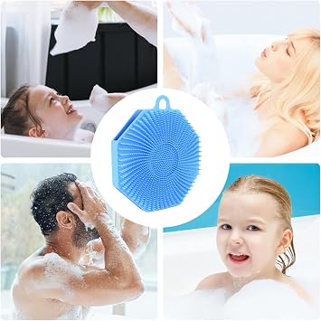 Silicone Body Scrubber - Silicone Body Scrub for Women | Scalp Massager, Skin-Friendly Bathing and Shower Sponges for Women Men All Kinds of Skins