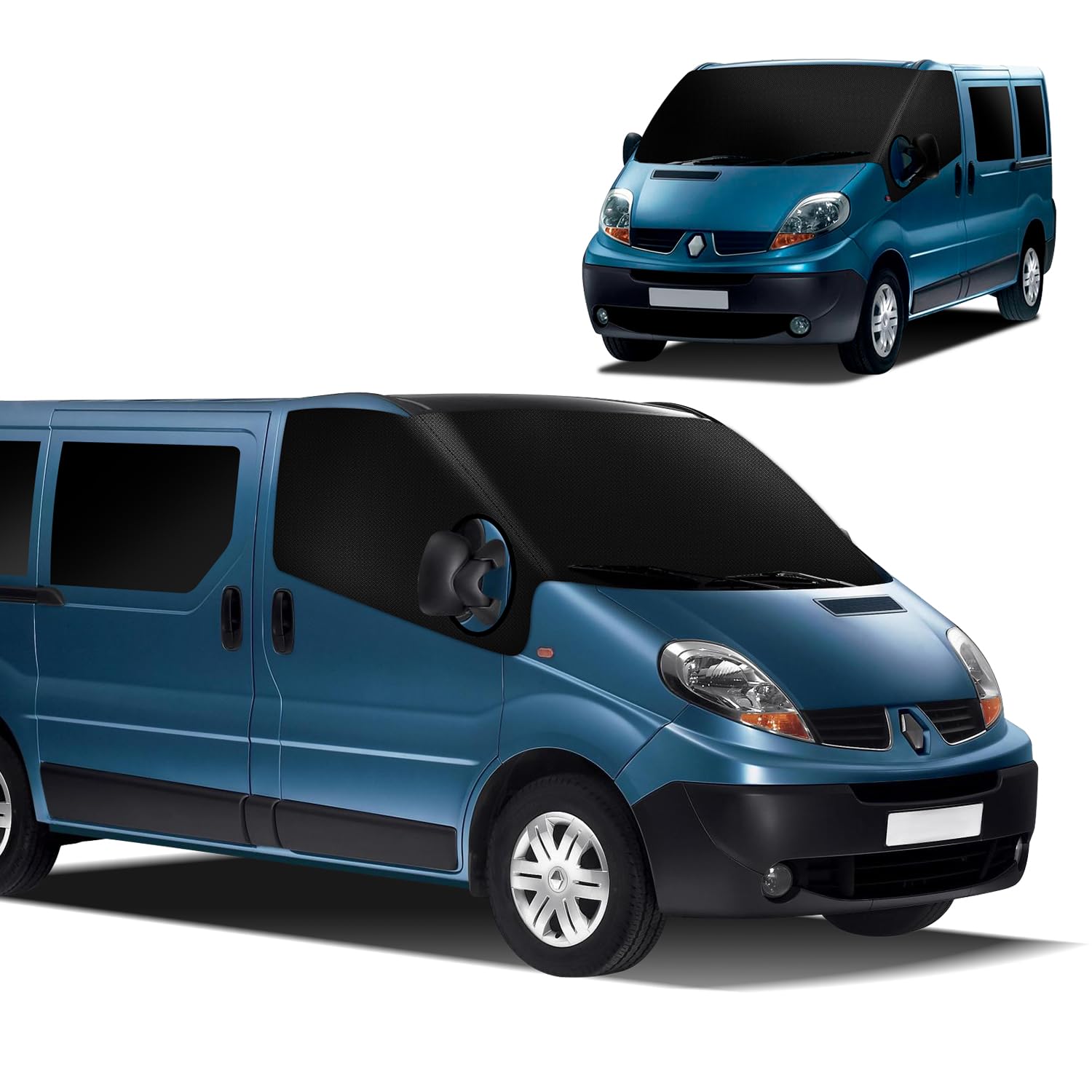 Housse de pare-brise de voiture 600D imperméable pour Renault Trafic 2001-2014, tapis thermique, occultant, anti-UV, gel, glace, poussière, pour Opel Vivaro