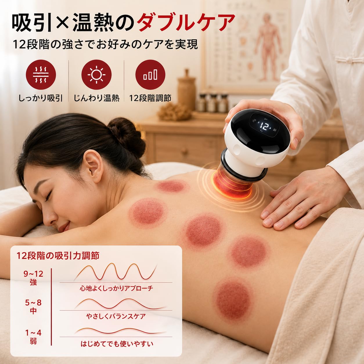 Amazon | KPPK 電気真空カッピング ポンプ式電動カッピングセット 吸い