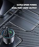 200W Car Charger, USB C Car Charger PD3.0 QC4.0 PPS Fast Charging Car Adapter with 2 100W USB C Cable 3 Port Type C Cigarette Lighter for Dell XPS, MacBook, iPhone 16 15 14, Galaxy S24 Ultra, iPad Pro