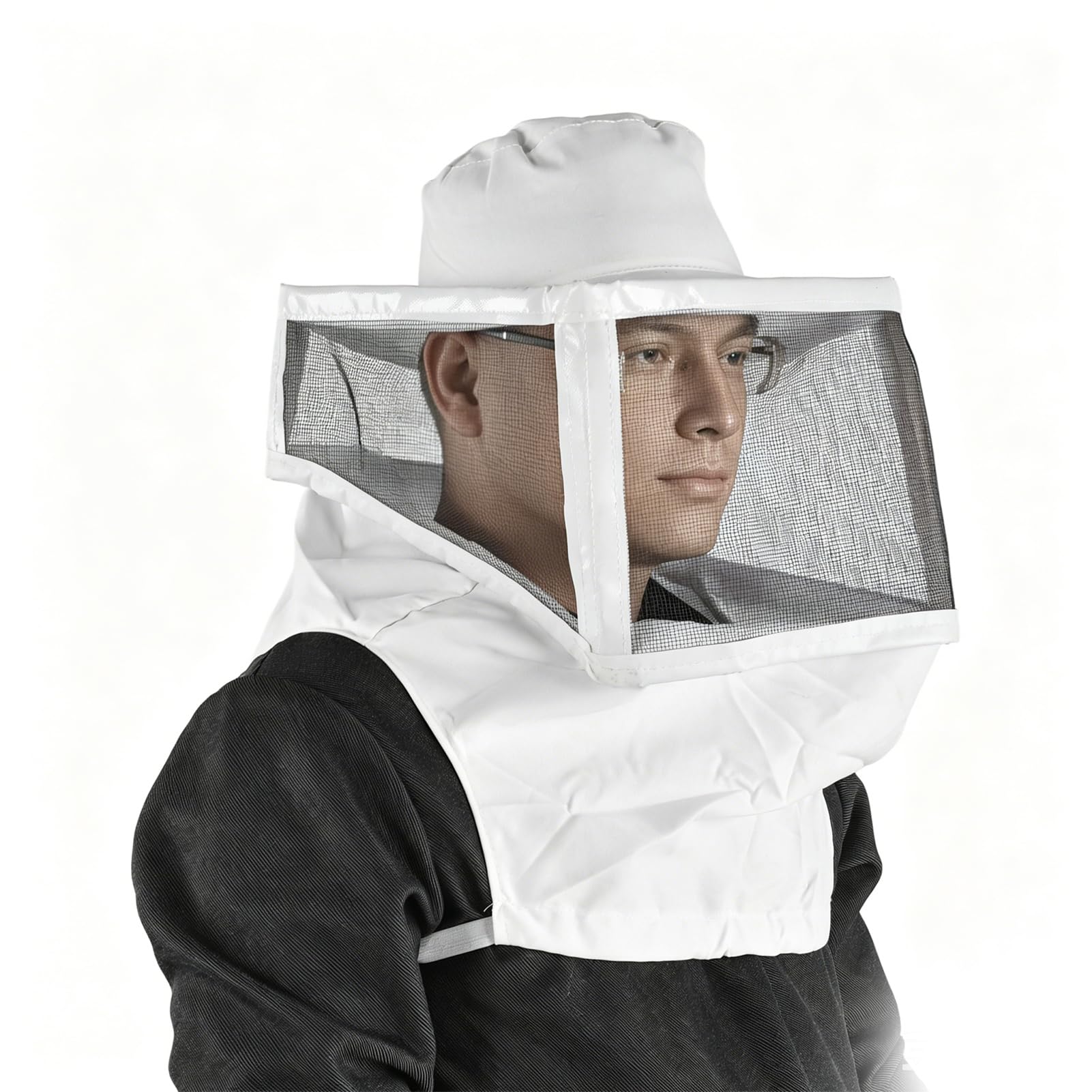 Cappello da Apicoltore con Velo, 28 X 28 cm Accessori per Apicoltura | Rete Traspirante, Contrazione Maschera Apicoltore Tuta Apicoltore Apicoltori, Cappello da Apicoltore con Bordo Bianco