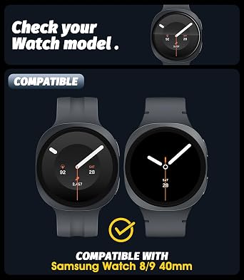 Orzero (3 Pack) Tempered Glass Watch Screen Protector Compatible for Samsung Galaxy Watch 8/9 40mm, Protector De Pantalla with Auto Alignment Tool 9 Hardness HD Anti-Scratch Bubble Free