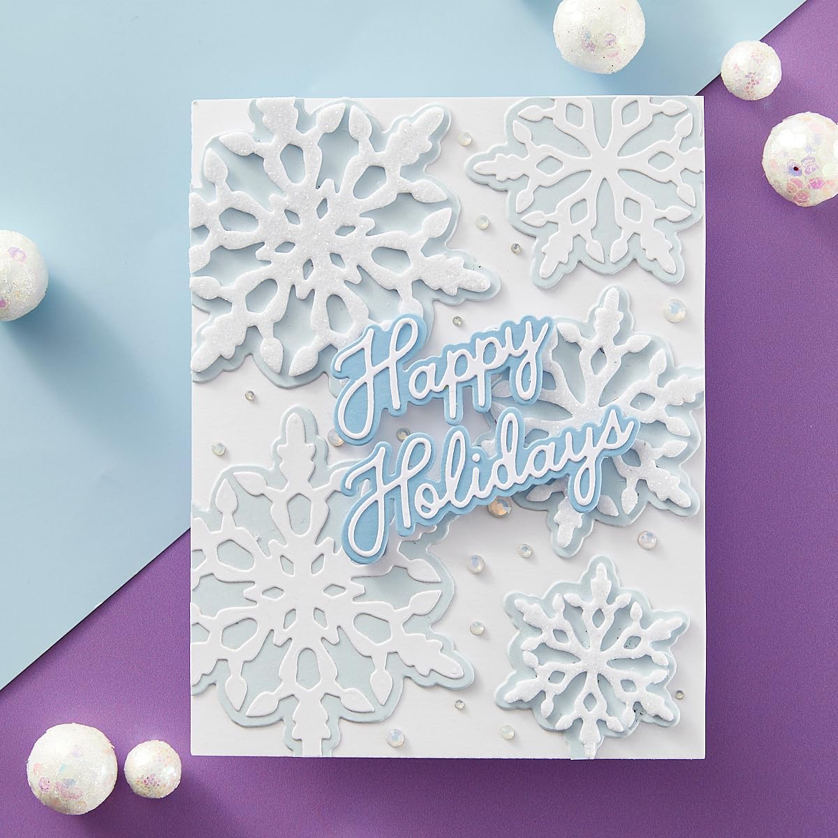 Spellbinders S5-654 Handwritten Holiday Sentiments Etched Dies from The Let It Snow Collection by Simon Hurley