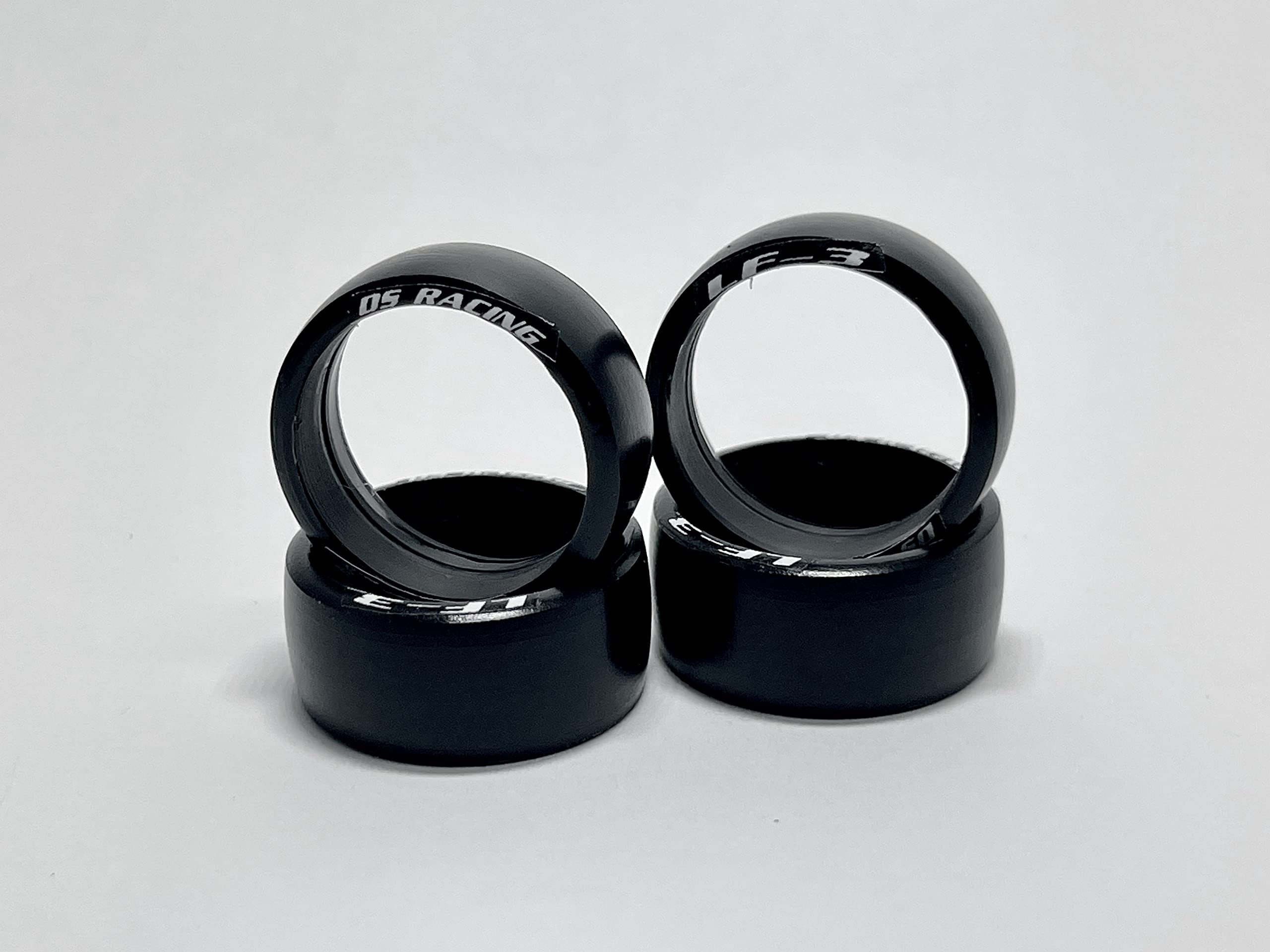 MI-LF3 4-Piece Drift Tires Set for Kyosho Mini-Z AWD MA020 RC 1/24 1/28 Mini-Q DRZ GLD (20mm Diameter) (Four Narrow Tires)