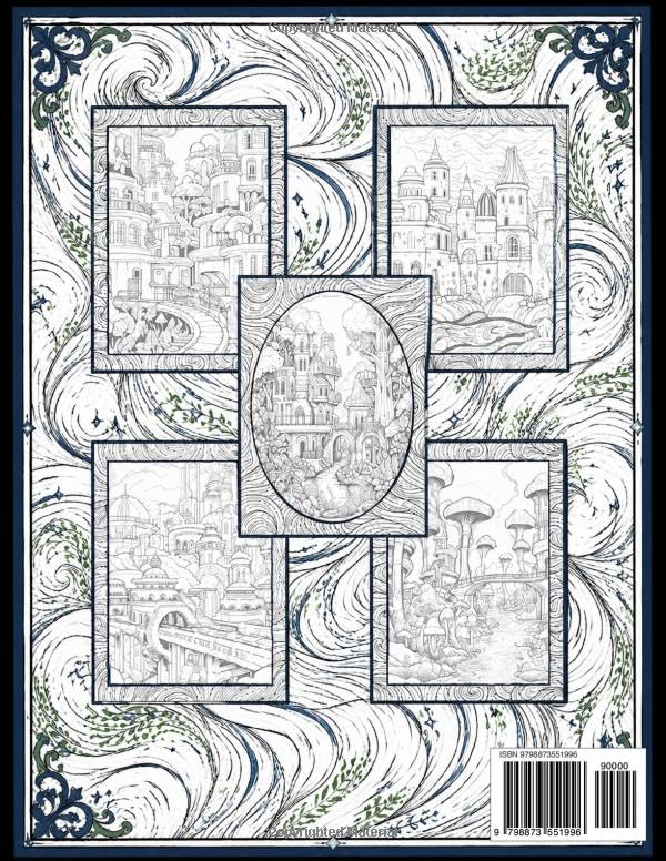 Hidden Cities Trace & Relax: Whimsical Tracing Book for Adults and Teens. Fun Tracing Book For Drawing and Coloring to Help Relieve Stress & Anxiety image 3
