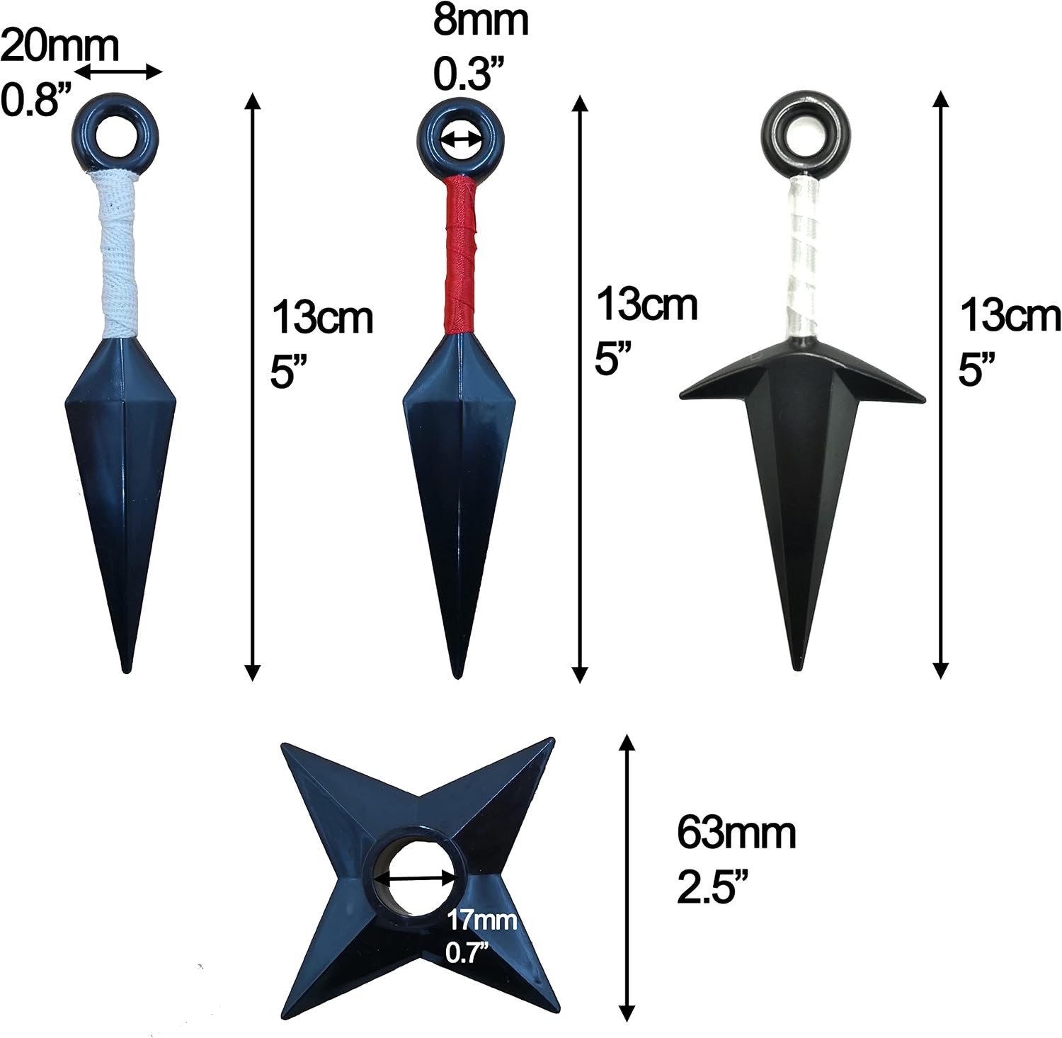 BMARLF Ninja Cosplay Kunai Set 10 Pcs Props Plastic Ninja Themed Costume