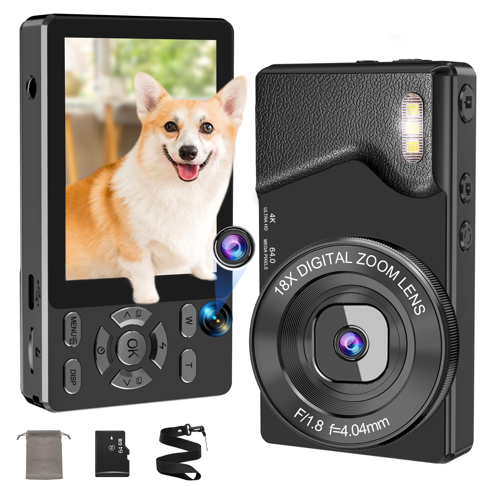 Amazon | 【2025新版&自撮り機能】デジタルカメラ 4K デジカメ 6400万 Amazon | 【2025新版&自撮り機能】デジタルカメラ 4K デジカメ 6400万