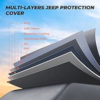 Vista 2 de KAKIT - Fundas resistentes para Jeep con correa a prueba de viento y cremallera para puerta de conductor, 6 capas