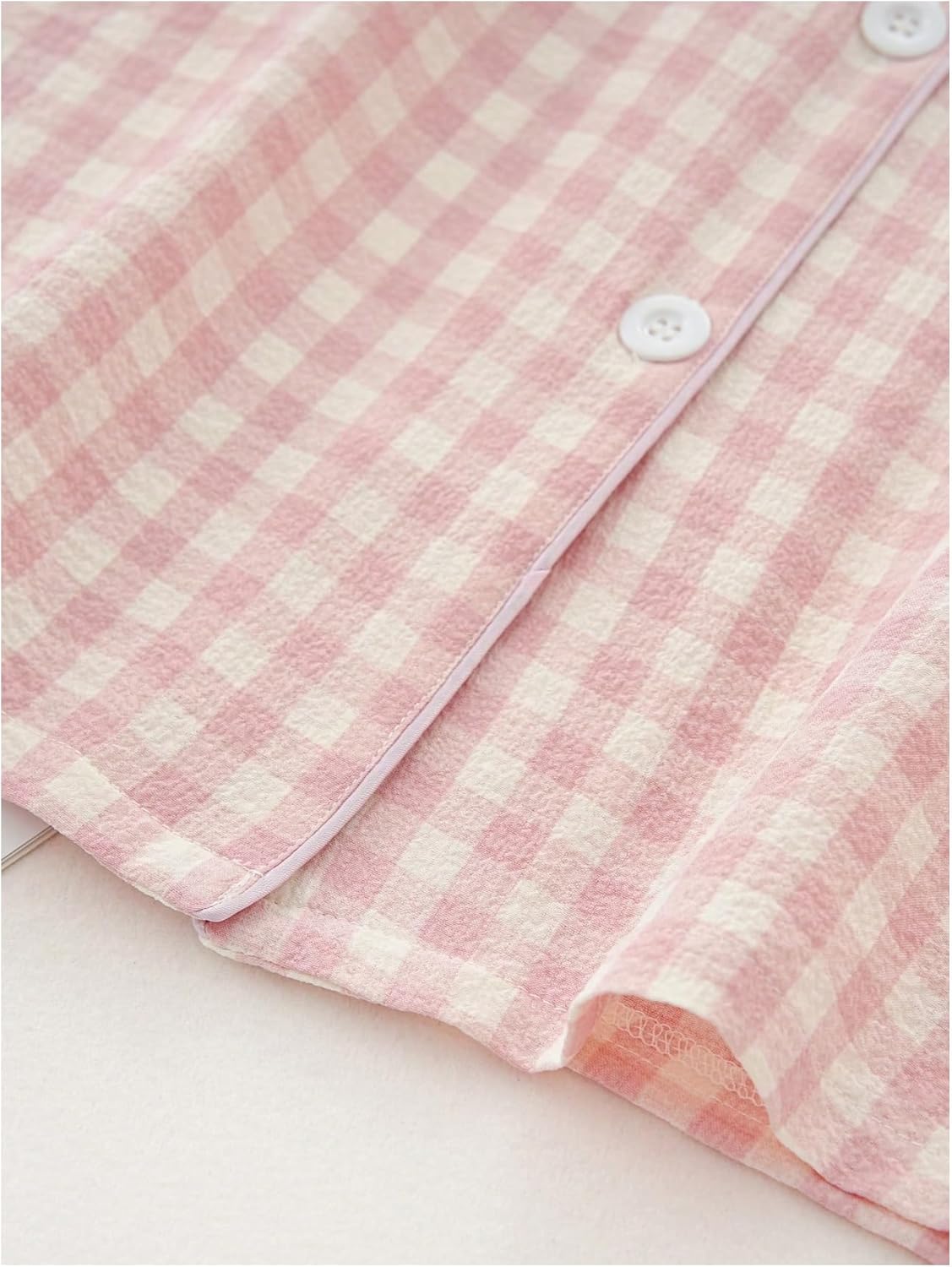 SHENHE Women's Pajama Set Long Sleeve Button Down Sleepwear Long Pants 2 Piece Gingham Pjs - Image 4