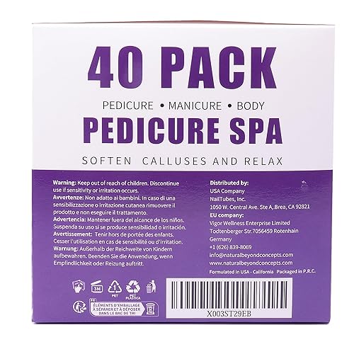 Miniatura 9 de Juego de 40 piezas de remojo de pies, kit de pedicura para pies con sal de burbujas, exfoliante de azúcar, máscara de masaje, loción de masaje en
