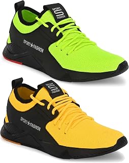 Men's (Combo_(2AZ)_9323-9326) Multicolor Sport Sneakers Running Shoes 9 UK