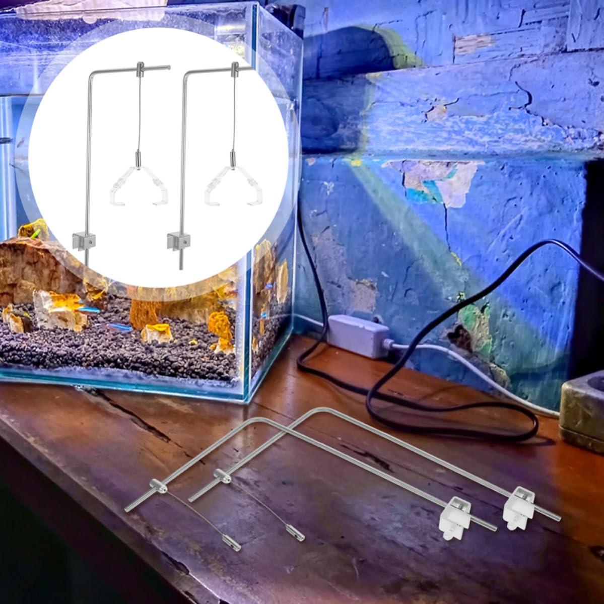 4 Stück Aquarium Lampenständer aus Aluminiumlegierung