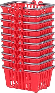 Ipetboom Mini Supermarket Basket, 10 Pcs Mini Shopping Basket Miniature Shopping Basket Mini Basket Ornament Storage Basket Ornament for Doll House