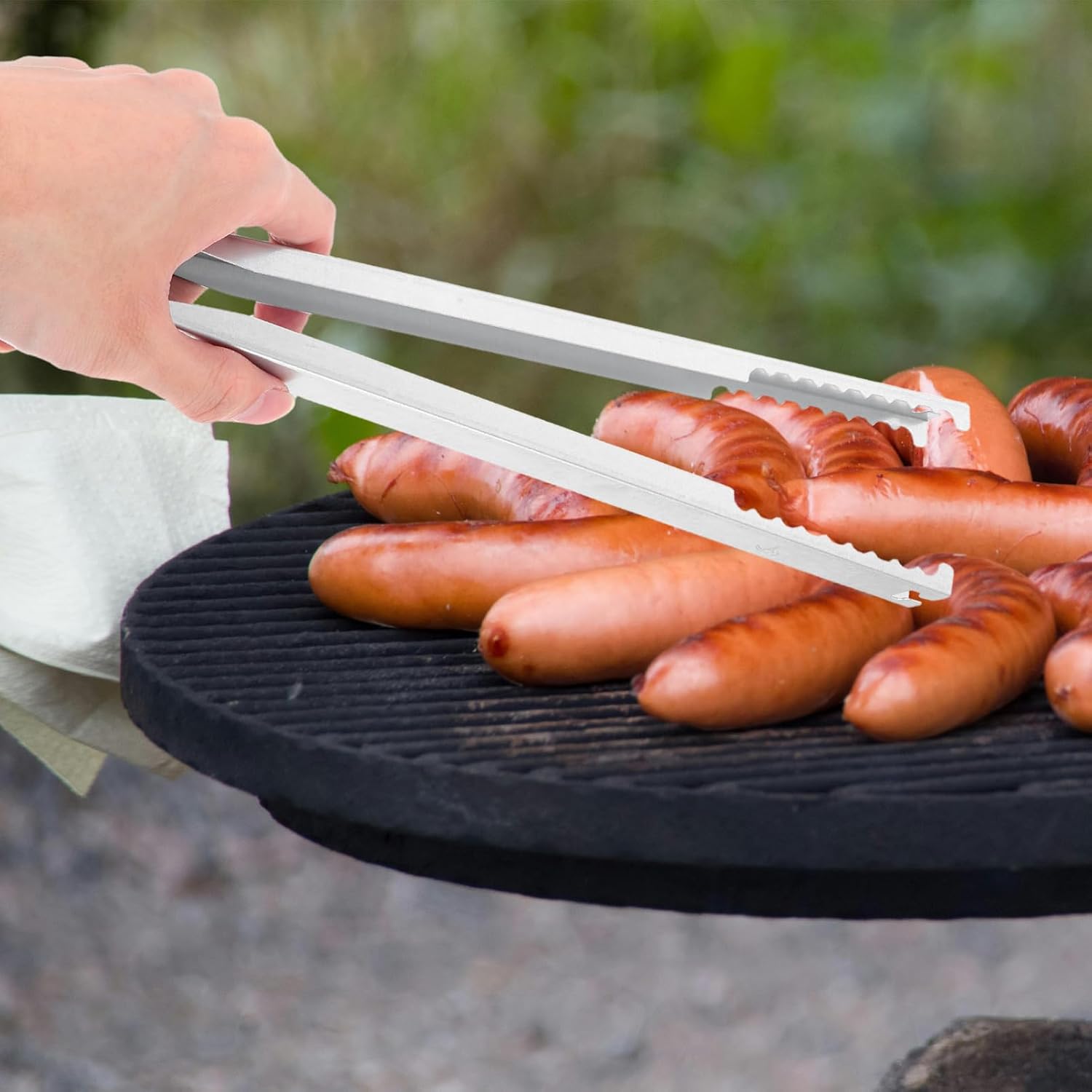 Heavy Duty Firewood Tongs for Camping Bonfires Charcoal Clamp