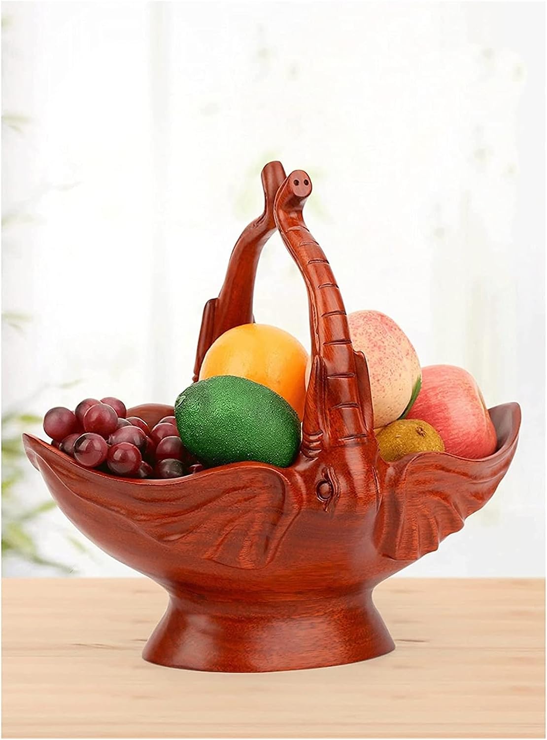 Fruit Bowl Fruit Bowl Chinese Wooden Fruit Bowl Wooden Fruit Basket Stylish and Vegetable Storage Rack Trays