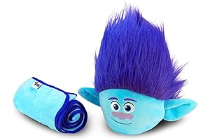 Trolls Armrest Buddy Travelling Stuffed Plush with Blanket