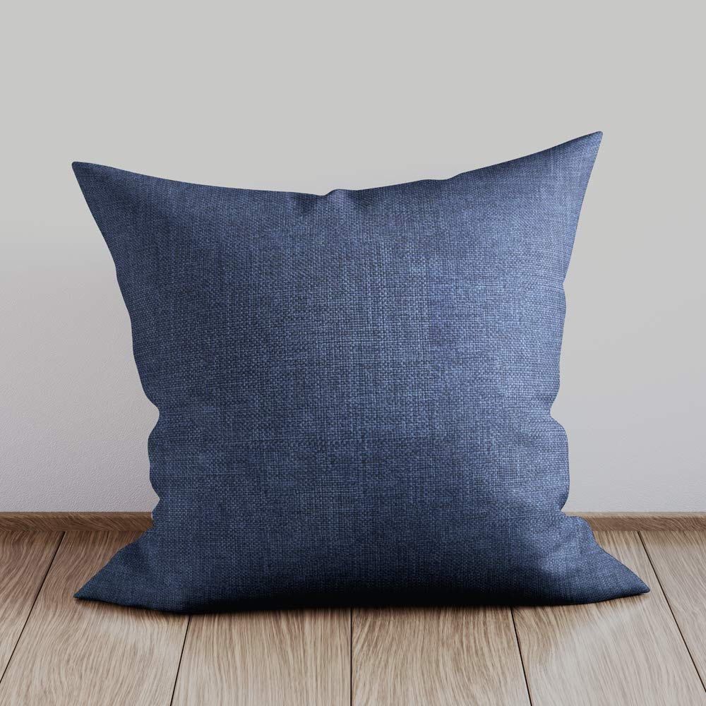 DESHOME Sirma 10 mètres - Tissu au metre d'ameublement Hydrofuge et résistant pour Canapé Sofa Coussins Chaise Bleu océan
