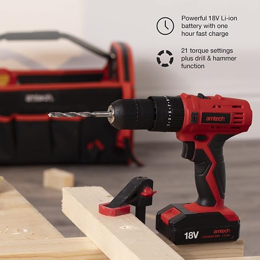 Amtech V6515 18V Li-Ion Cordless Combi 