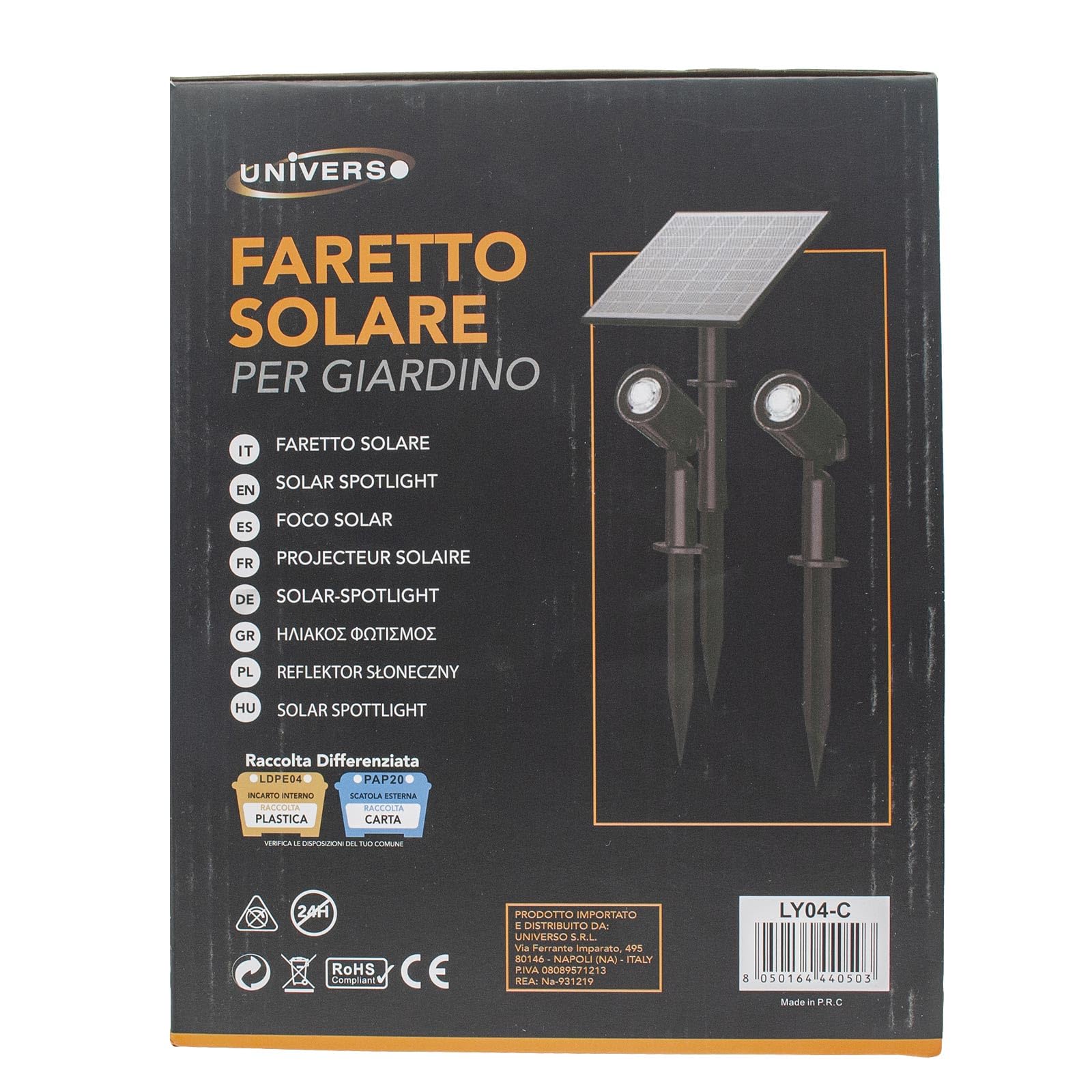 MEEKBOS Faretti Solari LED da Giardino, 2 Pezzi, 200 lm 3000K Luce Calda con Sensore Crepuscolare, IP65 Impermeabili Lampada Solare con Picchetto per Esterno,Giardino, Prato e Vialetti