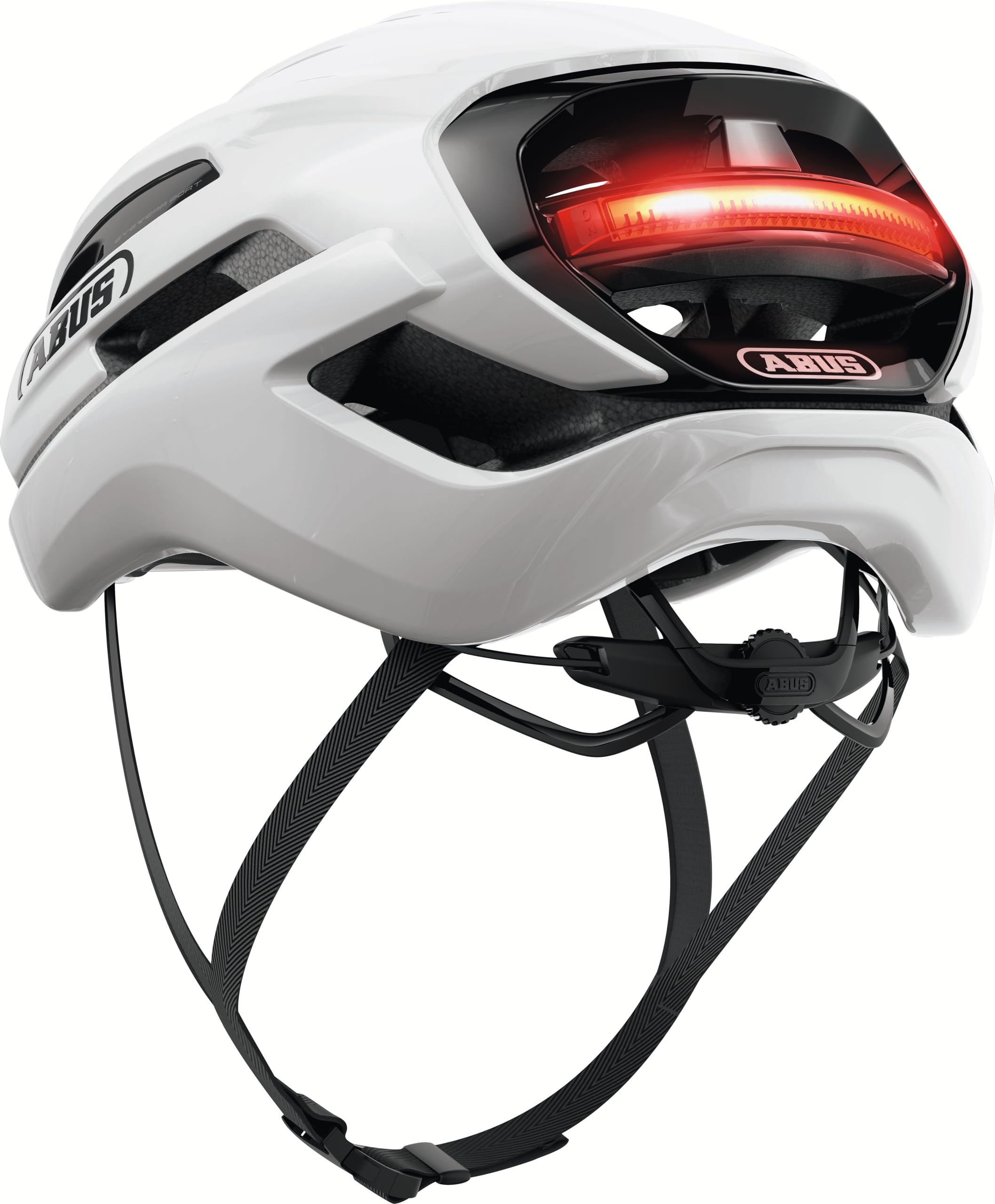 ABUS Casco Gravel, modello Taipan LED – Casco da bicicletta con luce per bicicletta Gravel, leggero, versatile e ben ventilato, con supporto per occhiali, per ragazzi, donne e uomini