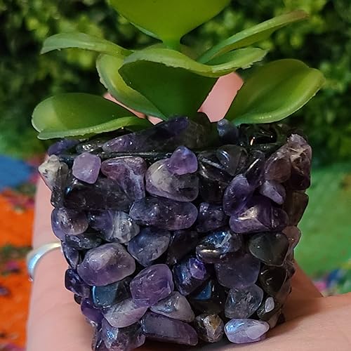 Miniatura 6 de Piedras de amatista de cristal triturado de cuarzo de forma irregular para el hogar, piedras decorativas para el hogar, jarrones, plantas,