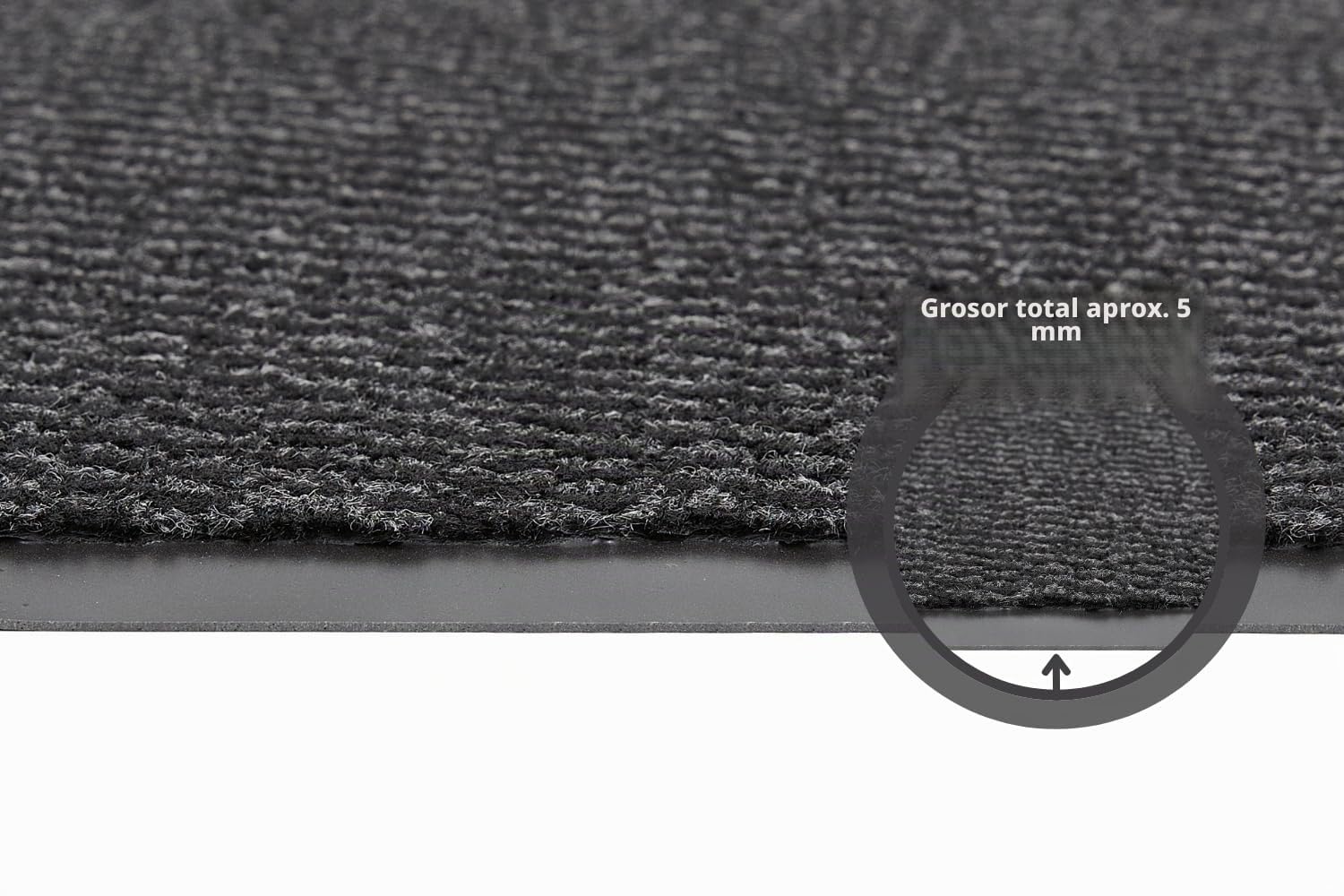 Andiamo Felpudo Easy - Atrapa Suciedad para Entrada de Casa - Uso Flexible en Puertas Interiores o para Zapatos - 120 x 180 cm Antracita