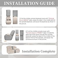 Vista 259 de Fundas 100% impermeables para sofá reclinable seccional, fundas para sofá reclinable en forma de L, funda para sofá seccional de esquina