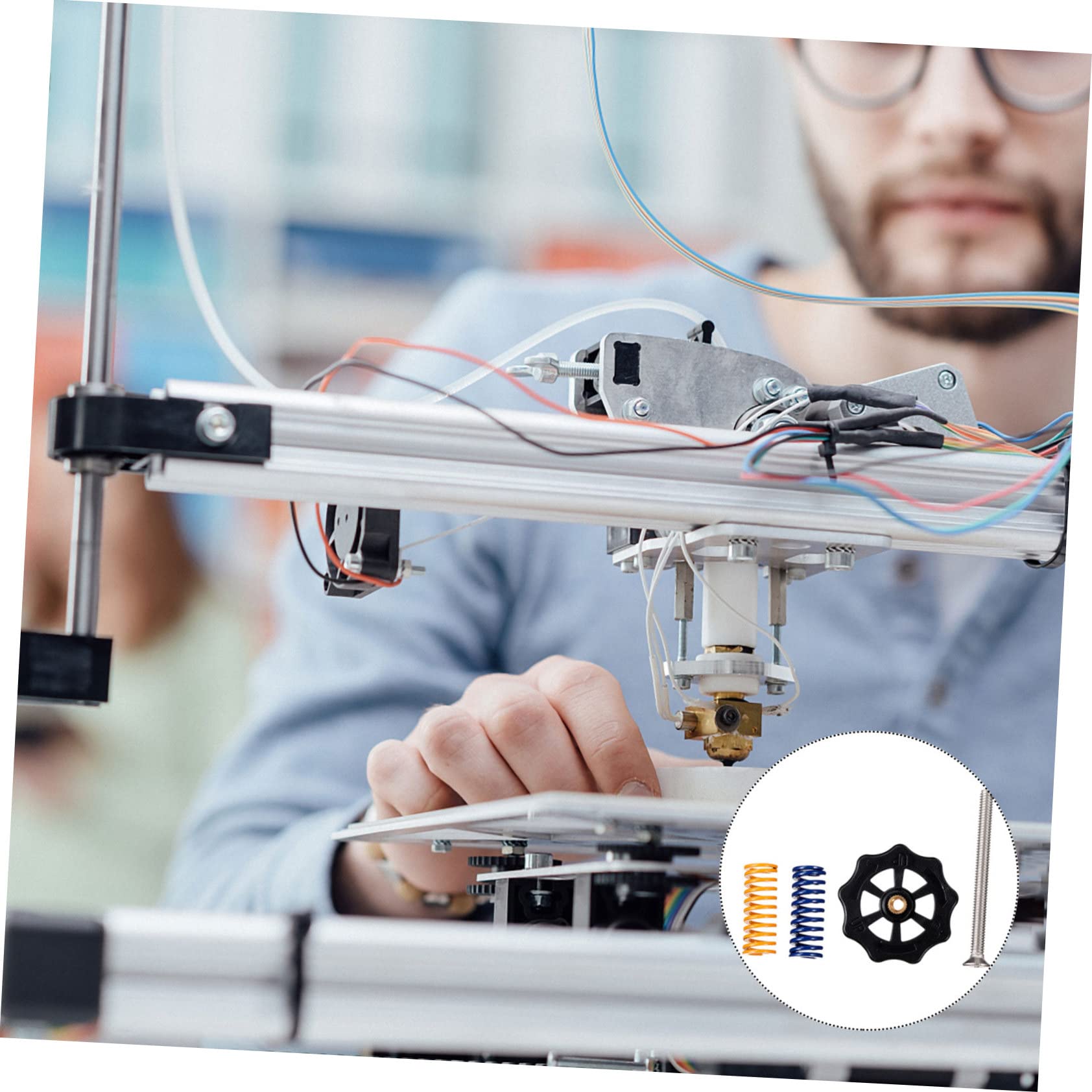ULTECHNOVO 3sets Completo Di Accessori Per Stampante Viti e Dadi Di Livellamento Manuale Per Piattaforma Riscaldata Compatibile Ender Facile Installazione Senza Strumenti
