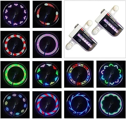 Miniatura 2 de Luces de rueda de bicicleta (paquete de 2) – Luces LED impermeables para neumáticos de radios de bicicleta – Gran regalo para niños y adultos – 30