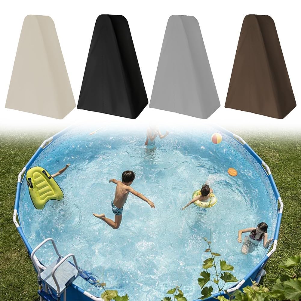 Copertura resistente per scala da piscina con design con cerniera per un facile accesso e una vestibilità sicura (grigio)
