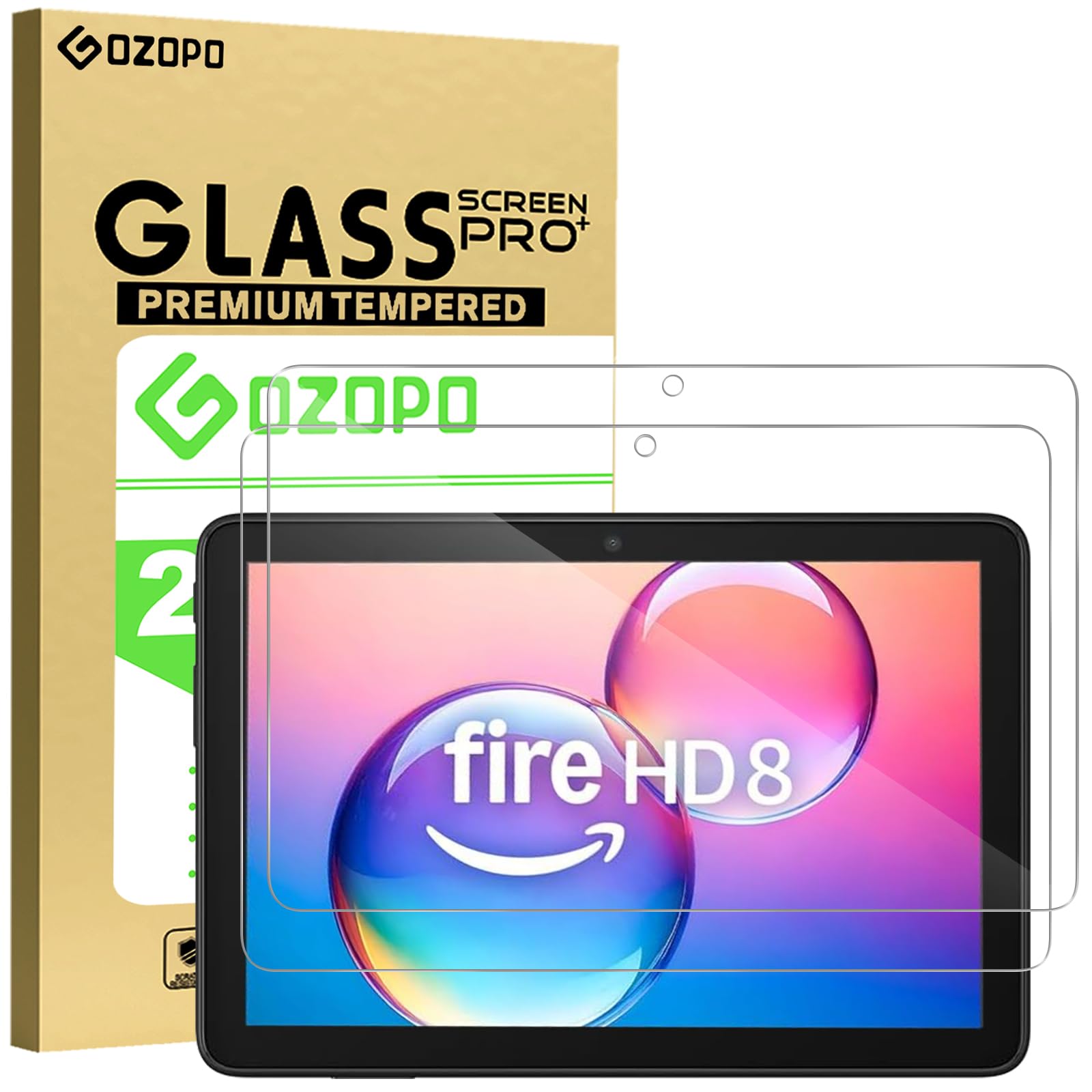 [2-Pack Screen Protector for Fire HD 8 / Fire HD 8 Kids Pro/Fire 8 Kids tablet (2024/2022/ 2020 release)