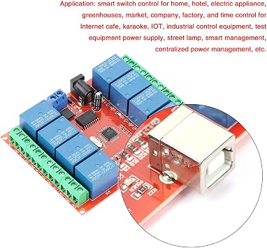 12V 8-Channel Relay Controller, Computer USB Controller Switch Relay Module, Smart Relay Switch, USB Relay Switch for Home, ANKROYUwmu2o6i38n
