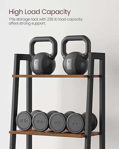 Miniatura 15 de VASAGLE Estantería estrecha de 5 niveles, 11.8 x 23.6 x 66.9 pulgadas, estante de escalera para oficina en casa, sala de estar, dormitorio, cocina,