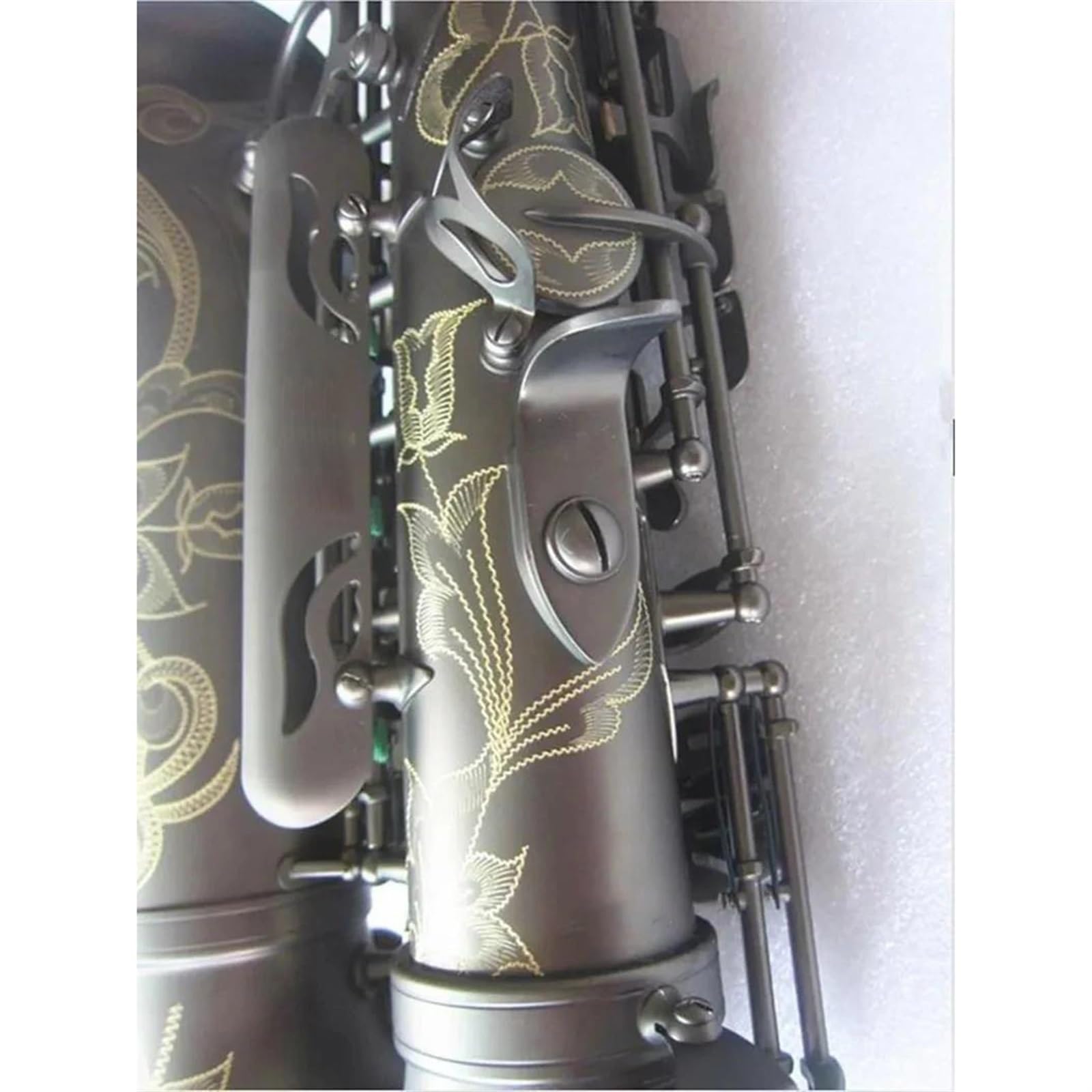 Saksofon altowy Czarny Eb Tune Instrument muzyczny Saksofon altowy z ustnikiem i trzciną profesjonalny Saksofon (Color : Cloth bag)