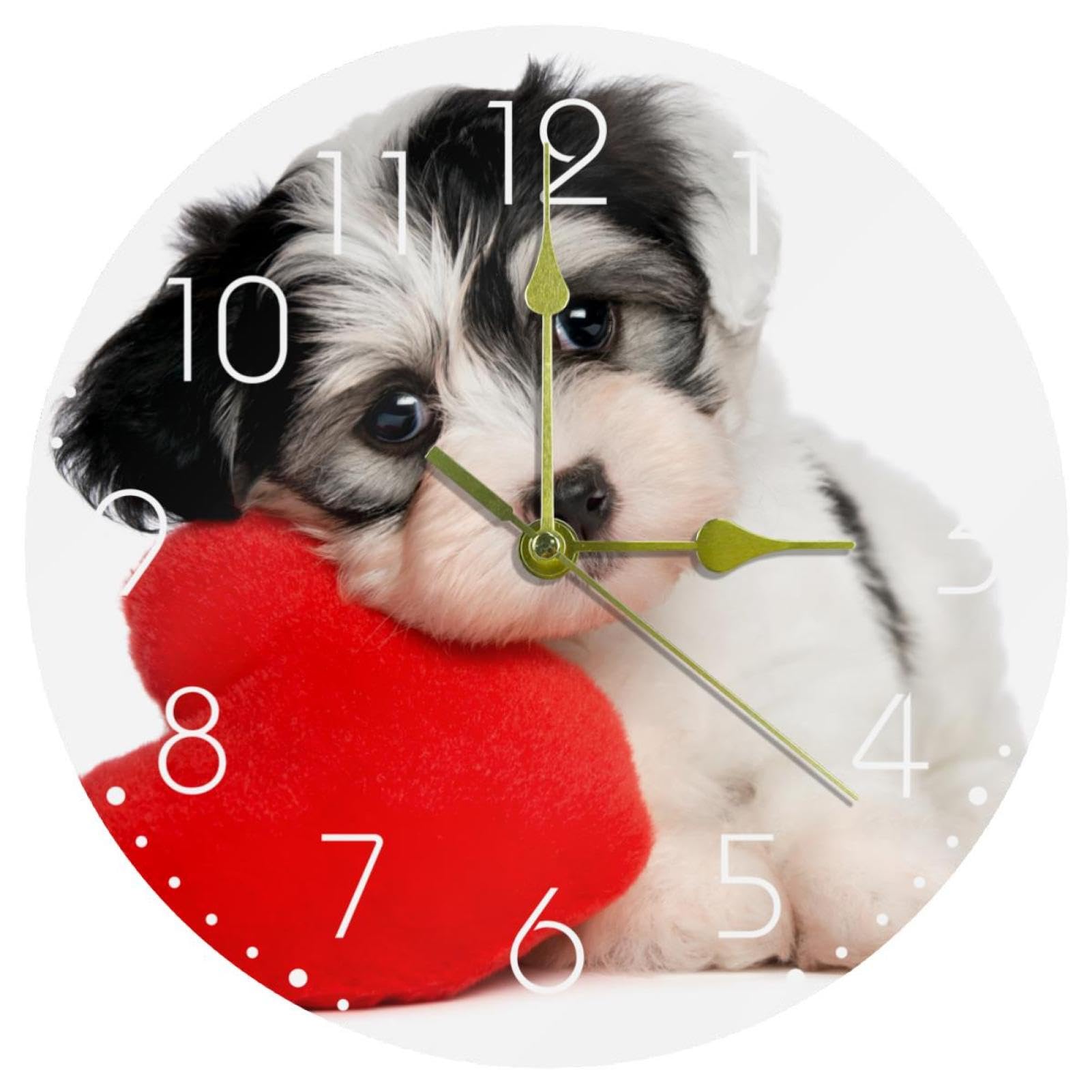 Horloge murale sans tic-tac silencieuse en acrylique de 25,4 cm à piles