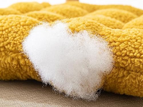 Miniatura 4 de Paquete de 4 cojines gruesos de felpa para silla de escritorio, poliéster suave, antideslizantes, para cocina, comedor, sillas de oficina, 20 x 20