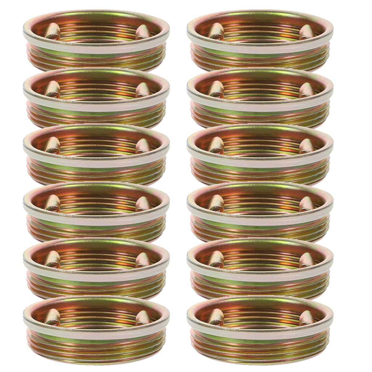 VILLFUL 12pcs Iron Bucket Lid Drum Caps Bung Lid Drum Plugs Pail Lid Water Jug Caps Drum Lids Oil Barrel Lids Water Drum Plug Pail Bung Cap Barrel Caps Drum Closure Bung Drum Sealing Caps