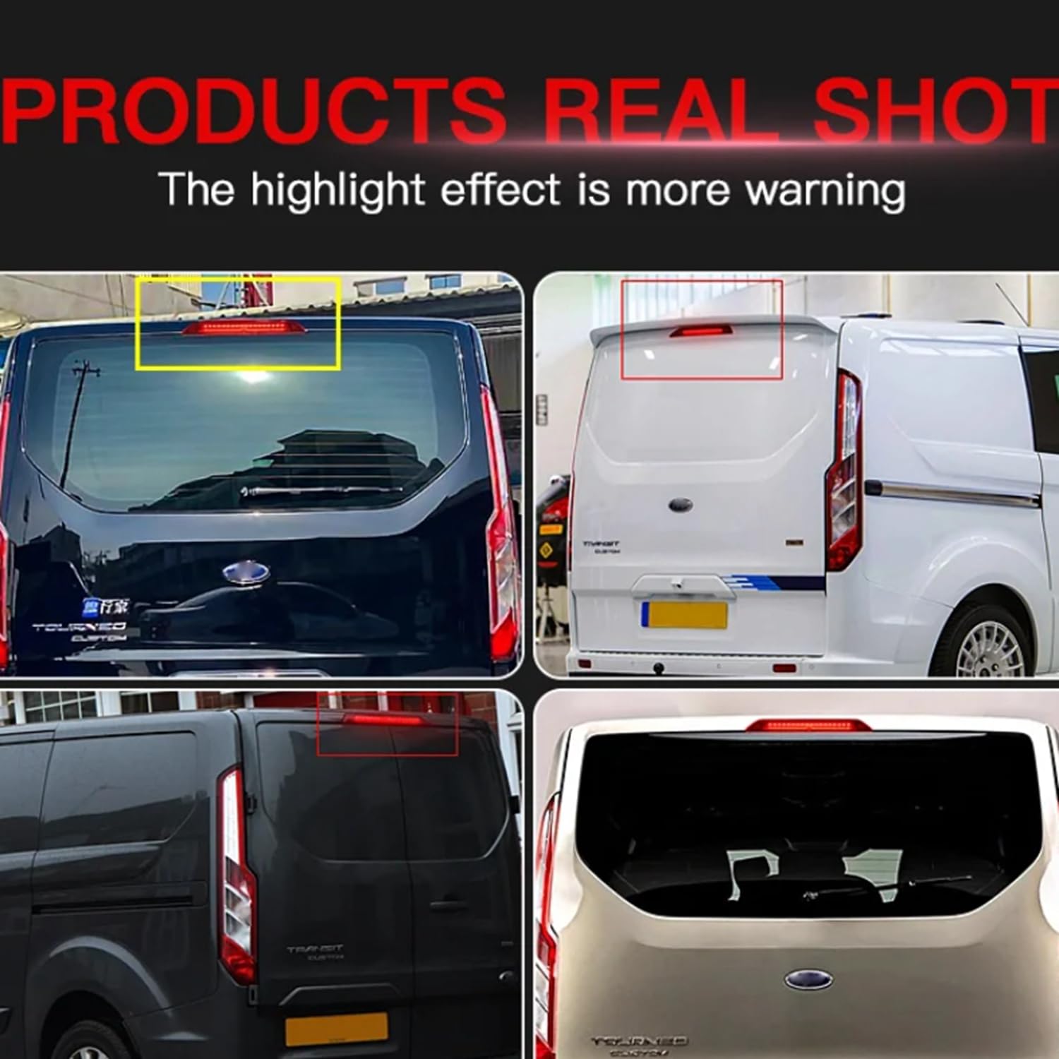 Trzecie światło hamowania do Ford Transit MK8 2015-2020 i Tourneo Custom 2012-2020 Liftgate CHMSL BK3Z13466A