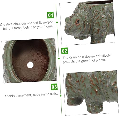 Miniatura 3 de Happyyami 2 macetas suculentas con forma de maceta para suculentas, macetas de animales bonsái, macetas para plantas de interior, decoración de