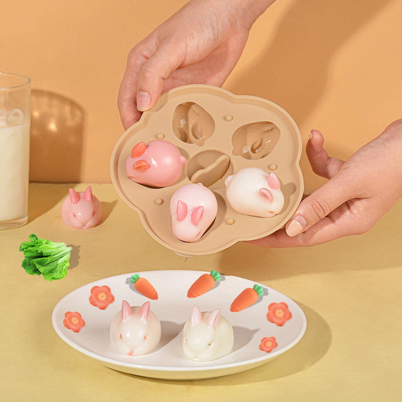 Amazon.co.jp: うさぎのチョコレート型 | 5-Cavity イースターバニー