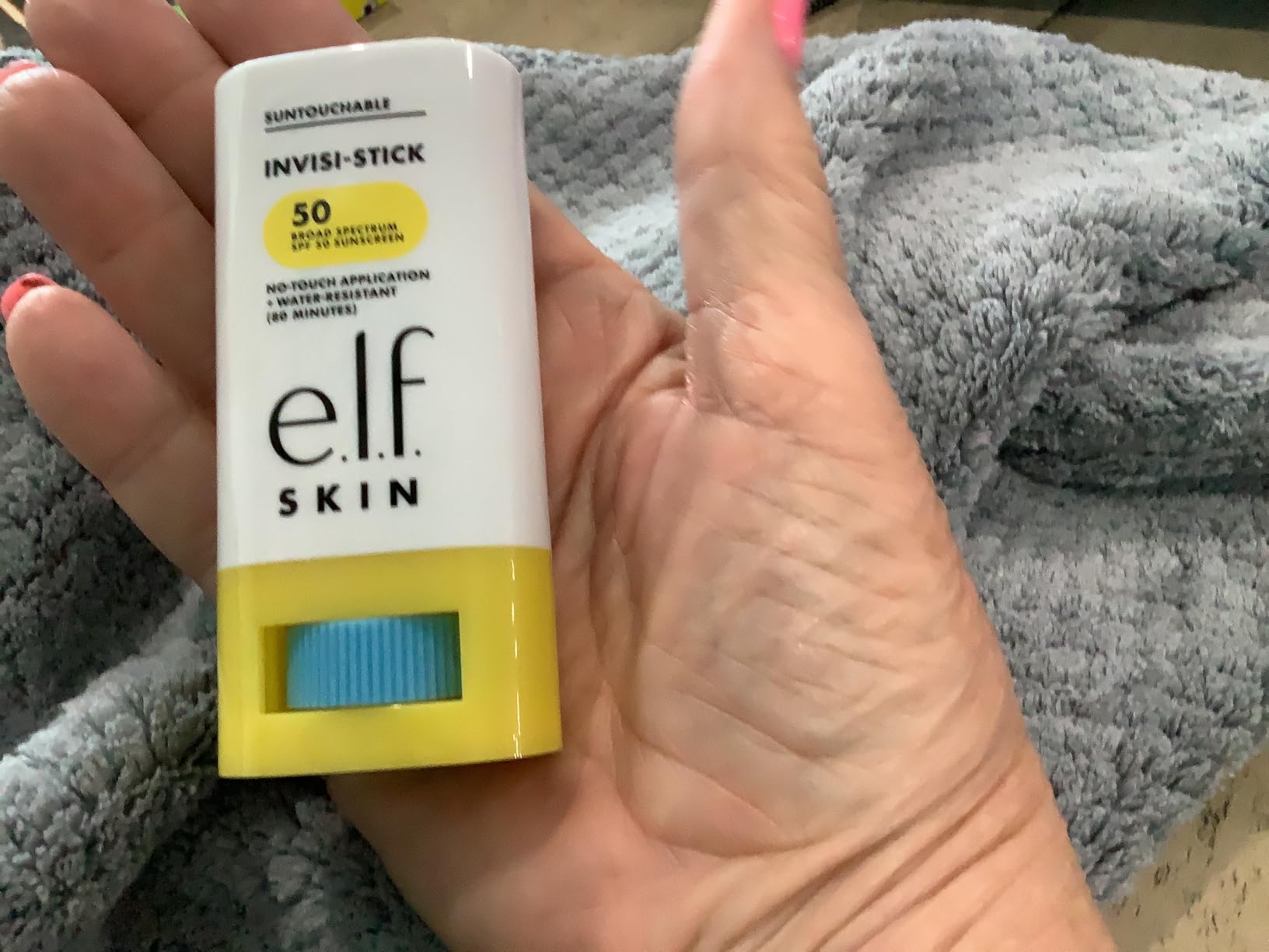 e.l.f. SKIN Suntouchable Invisi-Stick Face Sunscreen SPF 50, Clear, Lightweight with Sunflower Seed Oil, Vegan & Cruelty-Free