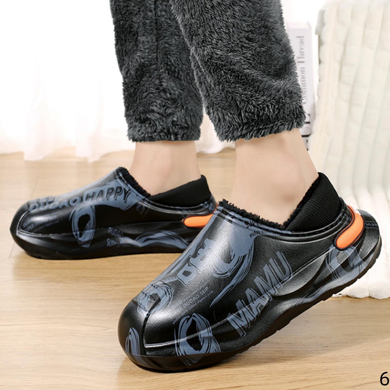 Pantofole Donna Invernali Da Uomo In Cotone Con Tacco Antiscivolo Calde E Comode Indossare All'aperto Di Grandi Dimensioni