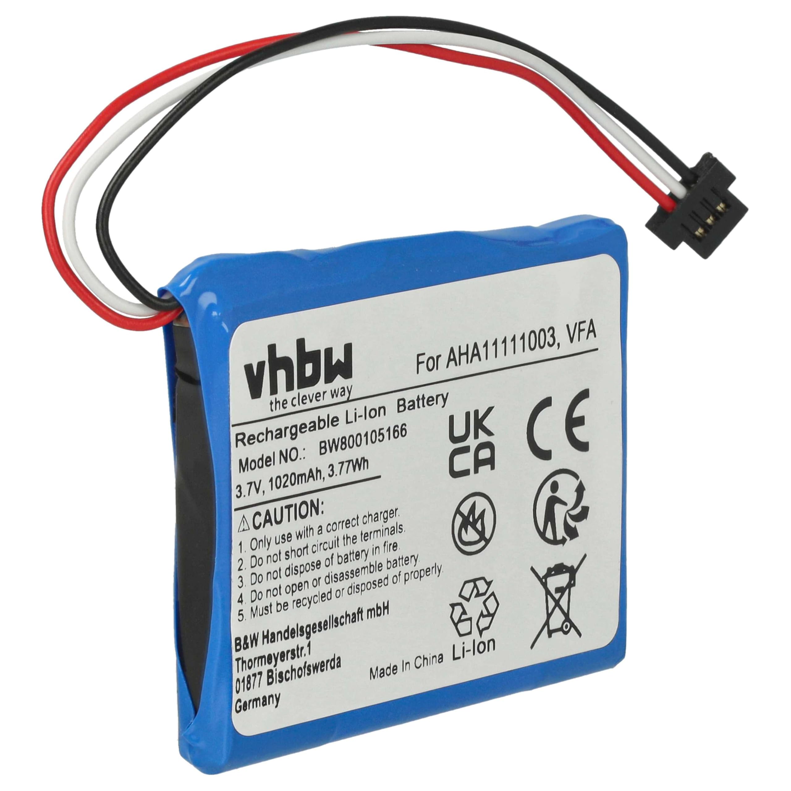 Batteria Vhbw Compatibile TomTom AHL03711022 – 1000mAh, 3.7V, Li-Ion Per Navigatore GPS (sostituisce VF6M) - 2