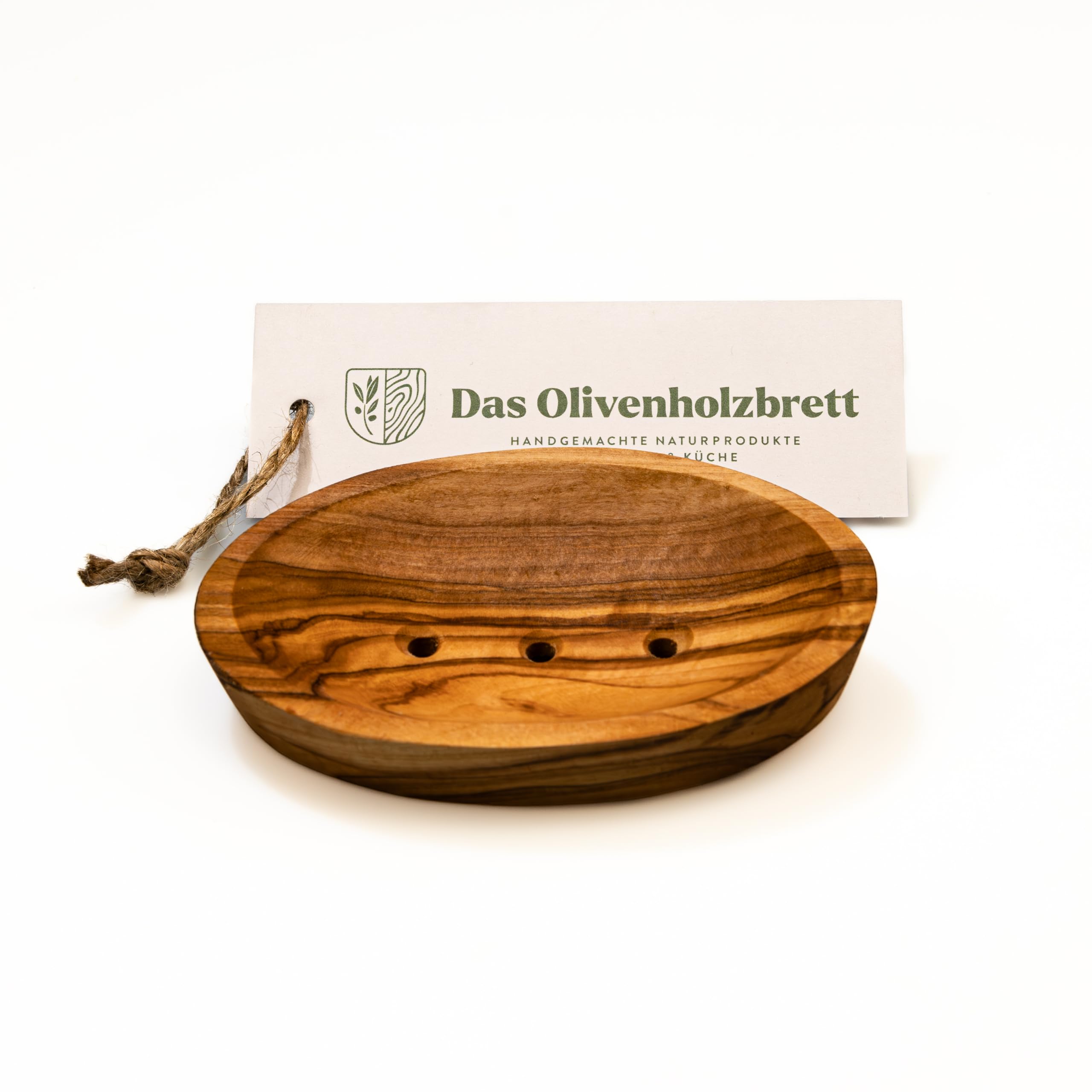 Das Olivenholzbrett Brown Soap Dish With Holes Oval Made Of Olive Wood Approx. 13Cm - 13Cm
