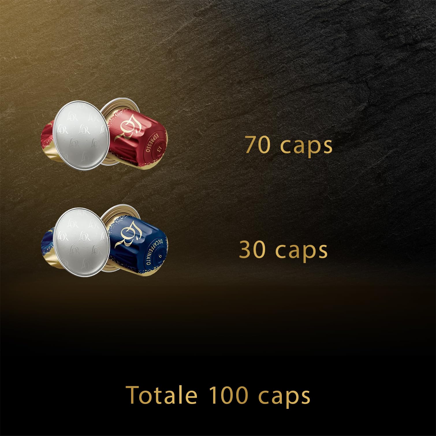L'Or - Cápsulas de café expreso paquete mixto - Variety Pack Bar Dec - Kit Cap de aluminio compat máquinas nespress - 10 paquetes [100 cápsulas: variadas]